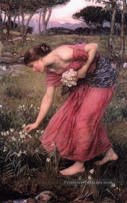Narcisse JW femme grecque John William Waterhouse Peintures à l'huile